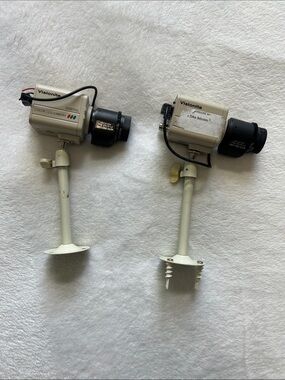 Set of Two Visionite Color CCD Security Cameras -Tan and Black